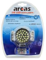 LAMPE FRONTALE ARCAS 28 LED HEADLIGHT 3 MODES ECLAIRAGE AVEC PILES FOURNIES