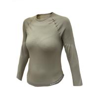 TEE SHIRT EXTREME LINE FEMME TAN COL ROND MANCHES LONGUES SUMMIT OUTDOOR