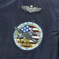 BLOUSON AVIATEUR " BOMBER " USAF US AIR FORCE MA-I BLEU MARINE AVEC ECUSSONS 