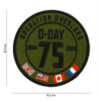 ECUSSON PATCH D-DAY 75 YEARS OPERATION OVERLORD BRODE THERMOCOLLANT 