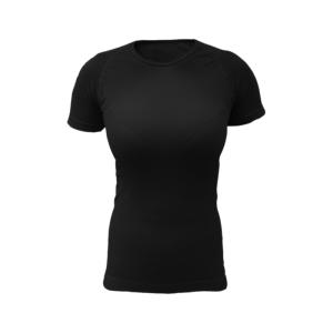 TEE SHIRT ACTIVE LINE FEMME NOIR COL ROND MANCHES COURTES SUMMIT OUTDOOR
