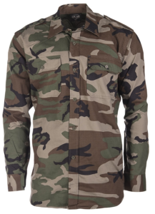 CHEMISE US RIPSTOP CAMOUFLAGE WOODLAND TAILLE S