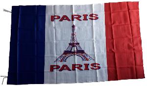 DRAPEAU FRANCE PARIS TOUR EIFFEL BLEU BLANC ROUGE 150 X 90 CM