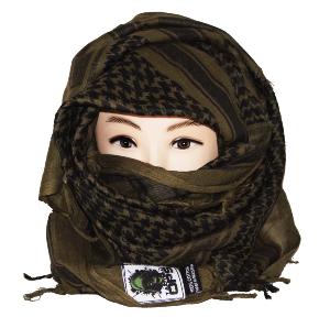 SHEMAGH / KEFFIEH / CHECHE / FOULARD AFGHAN TACTICAL OPS 100% COTON OLIVE 100 X 100 CM